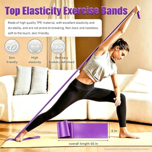 Image of Long Resistance Bands for Working Out, Physical Therapy, Yoga & Pilates