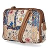 MultiSac Damen Zippy Triple Compartment Crossbody Bag Schultertasche, Pretty Patch/Hazelnut #3