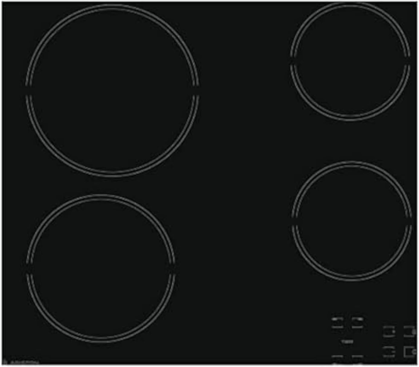 Built In 60x60cm Ceramic Electric Hob, 4 Cooking Zones, Touch Control Panel, 4 Power On Indicators, Radiant Regulation, Easy Cleaning, Large Pots & Pans Can Be Used, Made In Italy, HR611CA