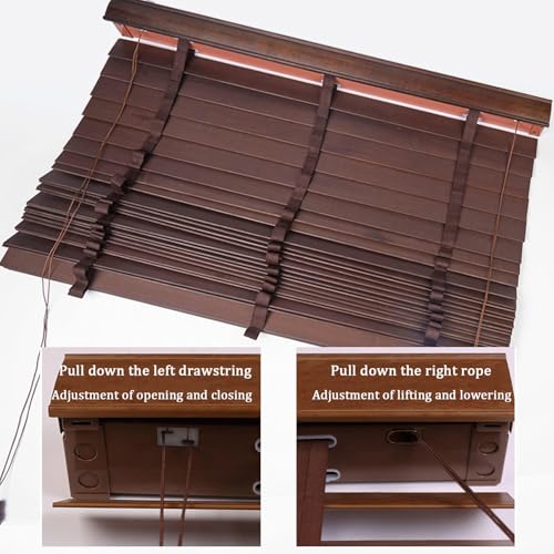 Persianas venecianas de madera con listones de 50 mm para ventanas de hogar y dormitorio 7