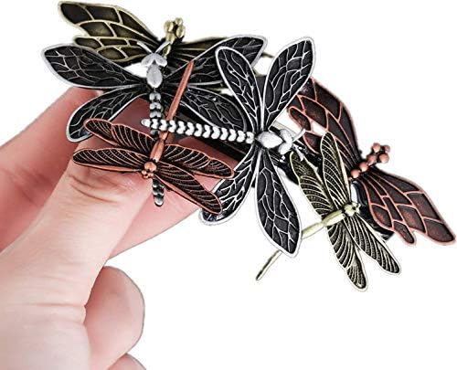 cuhair Metal Vintage Steampunk Women Hair Clip, Alloy Brushed Girl Barrette Punk,cuhair Hair Accessories (Dragonfly)