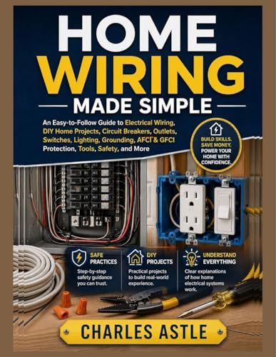 Home Wiring Made Simple: An Easy-to-Follow Guide to Electrical Wiring, DIY Home Projects, Circuit Breakers, Outlets, Switches, Lighting, Grounding, AFCI & GFCI Protection, Tools, Safety and More