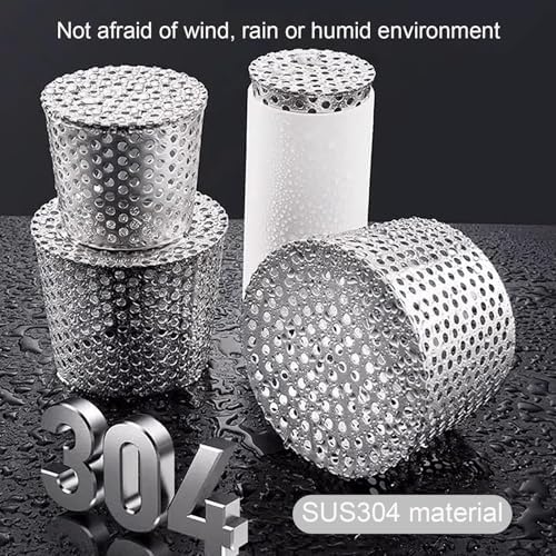 Stainless Steel Chimney Cap - 5.5in Round Roof Vent with Clog-Resistant Mesh, Weatherproof Fireplace Exhaust Cover, Easy Installation for Durability and Performance