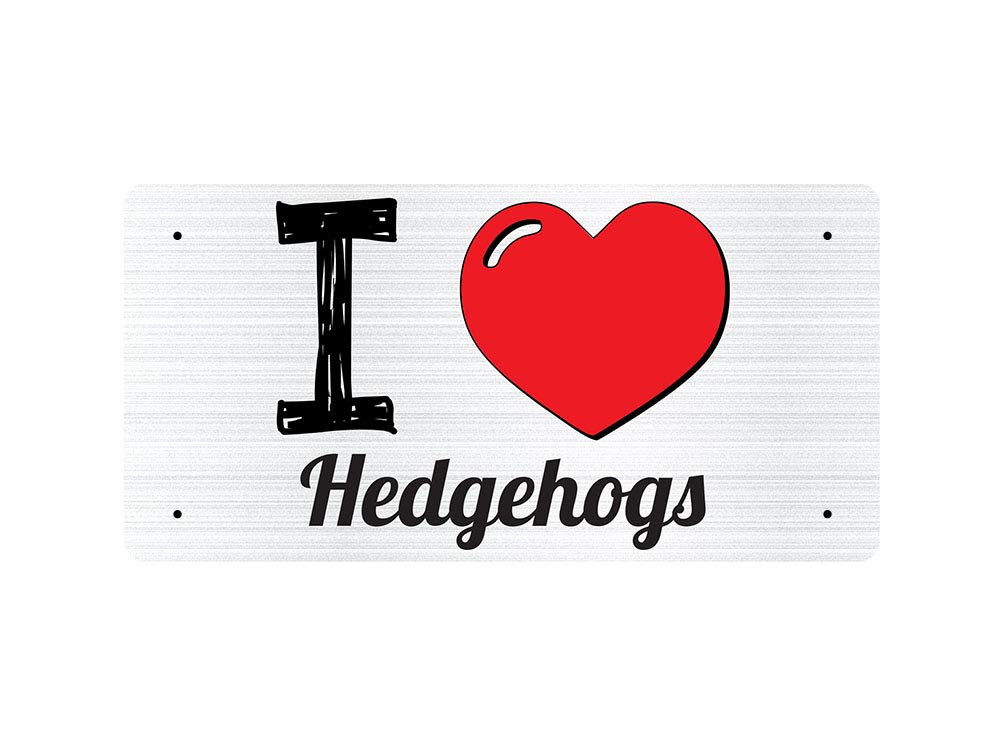 McMug - I Love Hedgehogs - Metal Sign, Decorative Sign, 200mm x 100mm