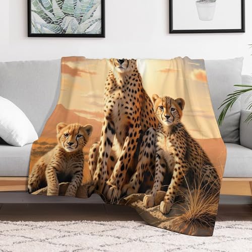 Manta de franela suave 150 x 200 cm diseno de leopardo 3
