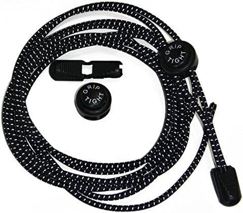 Haggard Grip-Tight Locking Elastic Lace No Tie Shoelaces System for Shoes and Boots, Reflective!
