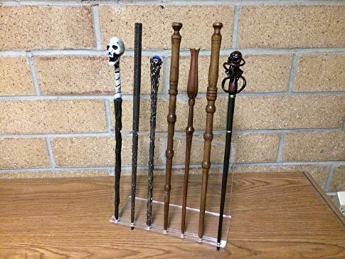 Wand Vertical Display. Made from transparent acrylic, makes your wands look like they are floating.