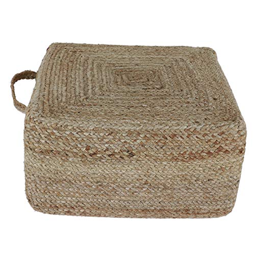 Decor Therapy Sanibel Woven Square Pouf, Natural