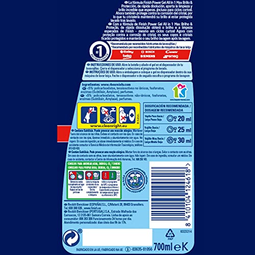 Miniatura 2 de Finish All in 1 Max Power Gel lavavajillas - brillo y protección - 70 lavados