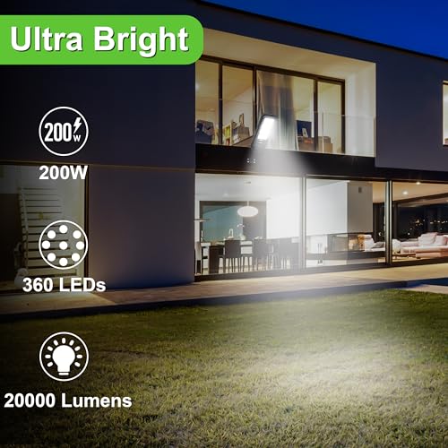 LANGY 2PACK Solar Street Lights Outdoor Lamp 20000 lumens with Remote Control,Dusk to Dawn Motion Sensor,IP65 Waterproof Solar Powered Outdoor Lamp for Parking Lots,Yard,Barn Basketball Court - Image 4