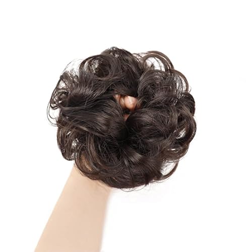 Miniatura 7 de Extensiones onduladas de cabello rizado con moño, moño despeinado, moño para mujeres y niñas, pieza desordenada con banda elástica para niños,