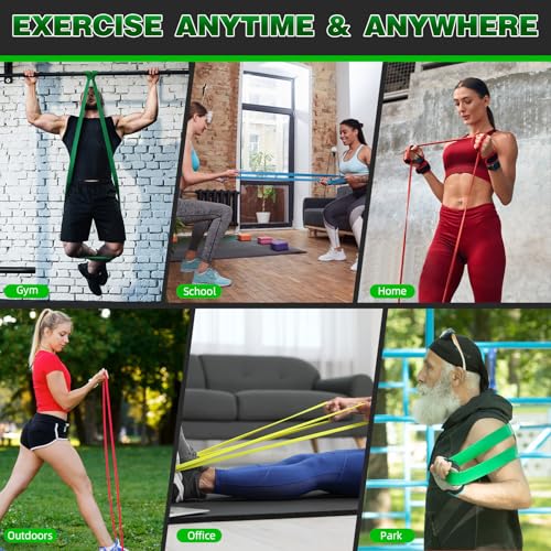 Image of Resistance Bands for Working Out, Pull Up Assist Bands Set, Workout for Women and Men, Exercise Bands,Training, Plasticity, Physical Therapy at Home /Gym