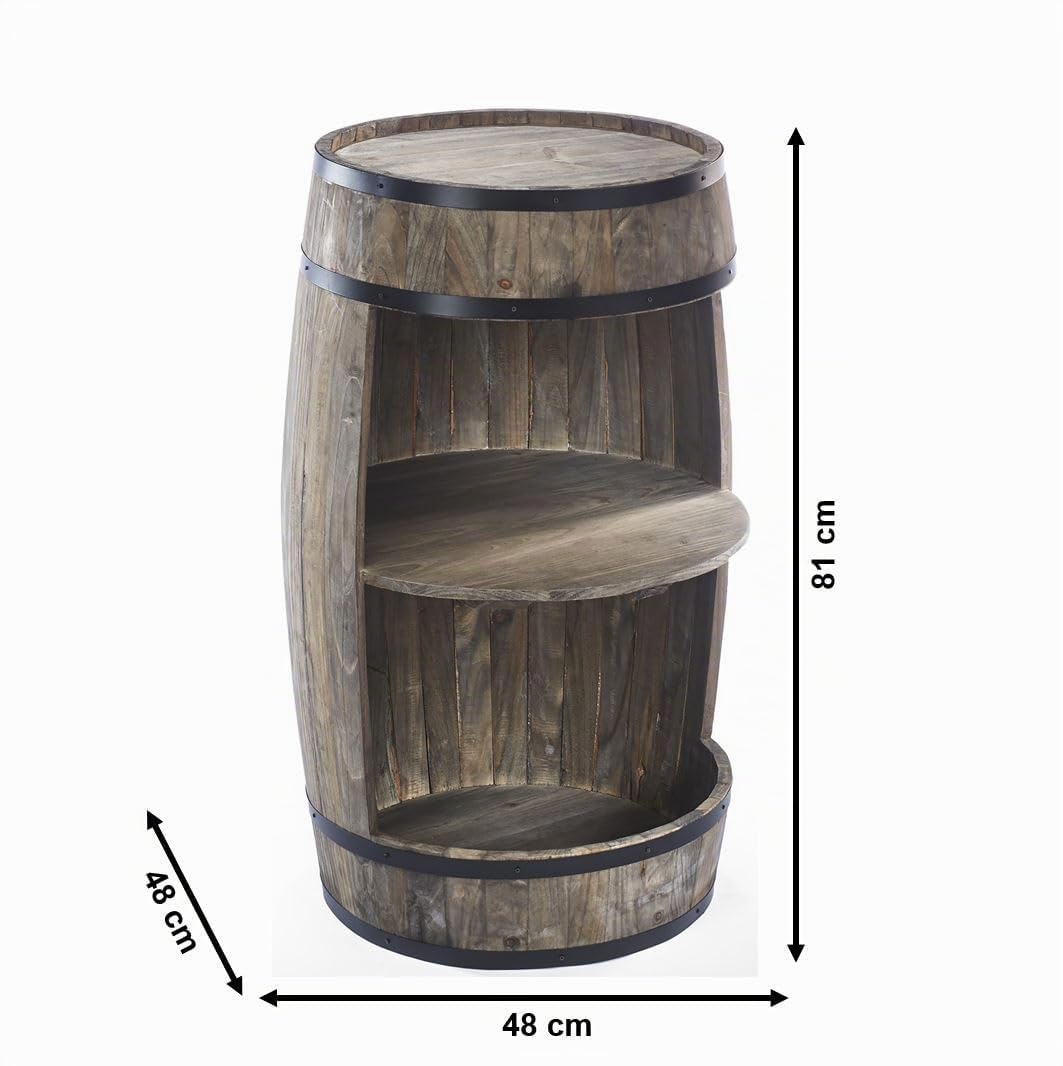 Kobolo Weinregal Bar Spirituosenschrank Anrichte Barregal 48x80 cm Braun