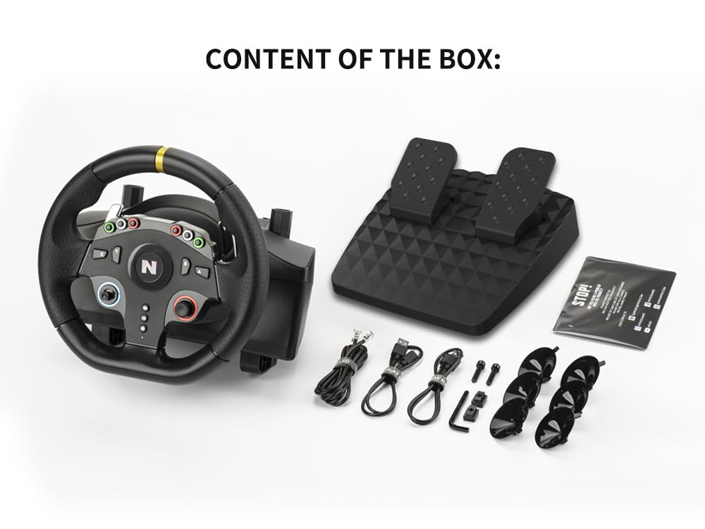 NITHO Drive Pro ONE V24 Volante da Corsa con Pedali 270° per PC, PS4, Xbox One, Xbox Series X|S, Switch Simulatore di Guida