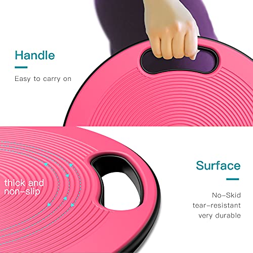 Image of Wobble Balance Board, Exercise Balance Stability Trainer Portable Balance Board with Handle for Workout Core Trainer Physical Therapy & Gym No-Skid Surface
