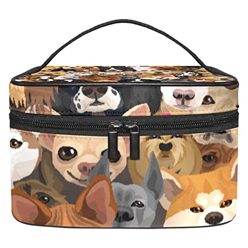 Sac de maquillage motif chiens idéal pour ranger ses cosmétiques facilement
