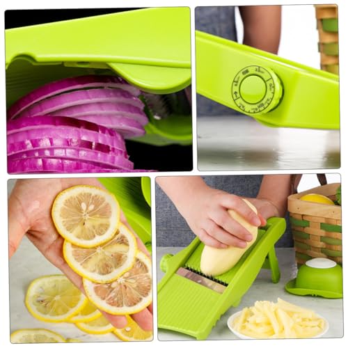 Cortador y rallador multifunción Abaodam verde para cocina miniatura 6
