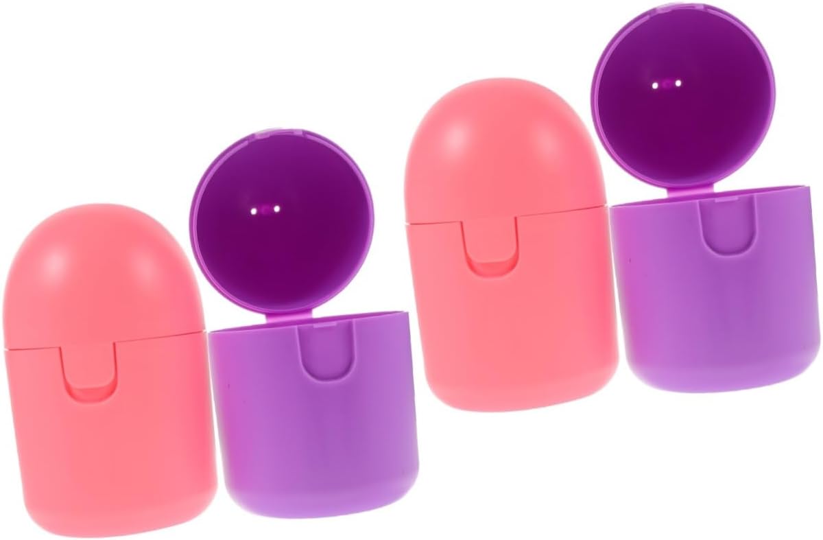 Outanaya 4pcs Portable Period Storage Holder Microwave Safe Cleaning Box for Cups Easy to Use Privacy