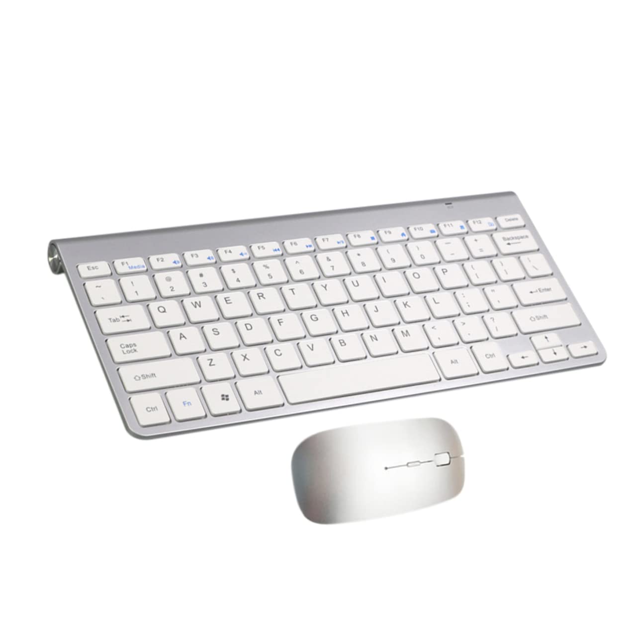 Teclado Inalámbrico 2, 4 GHz Ultrafino con Ratón, Plata