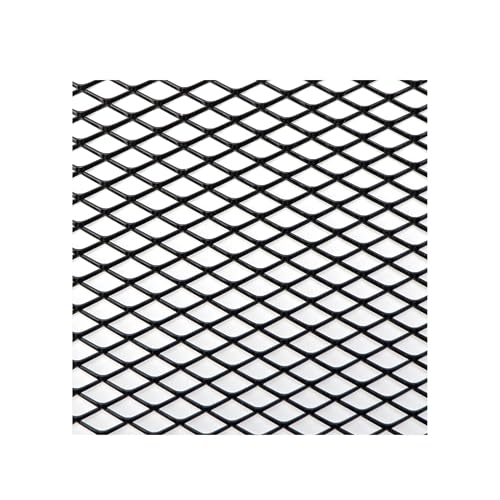 Griglia paraurti auto da corsa in alluminio 100x33cm, rete a maglie, protezione universale per casa e giardino, nero argento rosso blu