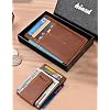 kinzd Money Clip Crazy Horse Leather Slim Minimalist Wallet for Men RFID Blocking Strong Magnet Money Clips Front Pocket Wallet