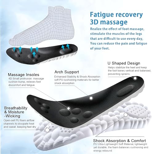 Image of 2 Pairs Cloud Insoles - 4D Cloud Technology Insole - Super Soft Comfort Insoles, U-Shape Memory Foam Insoles, Trim to Fit Inserts (Orange, 12-13)