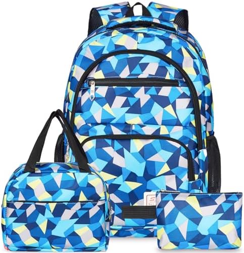 Teenage School Backpacks, 3 in 1 Children's Backpack with Lunch B...