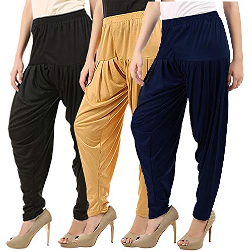 Image of Buy That Trendz Patiala Salwar for Women Relaxed Fit Viscose Patiyala Salwar Harem Bottom Pants