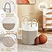 Laundry Basket,Woven Cotton Rope Laundry Hamper,Versatile Storage for Dirty Clothes,Baby Toys,and Blankets in Bathroom, Nursery,and Living Room (Brown, 60L)