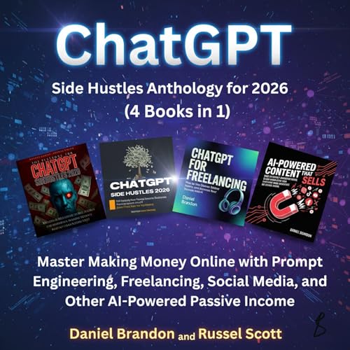 『ChatGPT Side Hustles Anthology for 2026 (4 Books in 1)』のカバーアート