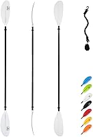 Vista 10 de OCEANBROAD - Remo de kayak de 86 pulgadas/218 cm, 90.5 pulgadas/230 cm, 95 pulgadas/241 cm, remo de aleación para kayak, bote y canoa con correa