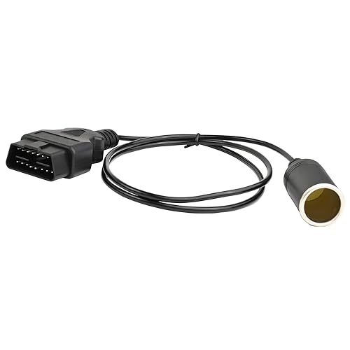 Miniatura 5 de 1M3.3ft OBD2 macho a encendedor de cigarrillos hembra conector vehículo coche ahorro de memoria cable de alimentación
