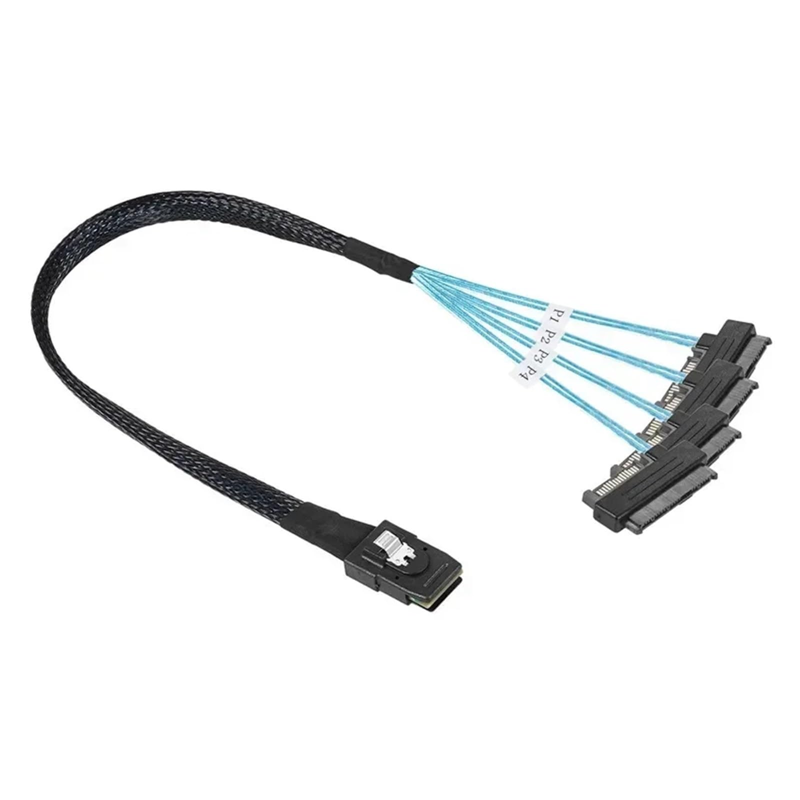 Wewnętrzny kabel MI NI S*A*S 36P SFF 8087 do 4 S*A*S 29P SFF-8482 kabel z rozdzielaczem zasilania 15P akcesoria komputerowe 0,5 m 1 m (0,5 m)
