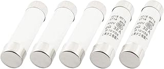 Aexit 5 Pcs Fuses AC 500V 32A 10mm x 38mm Cylindrical Fuse Links Silver Fuse Links Tone White
