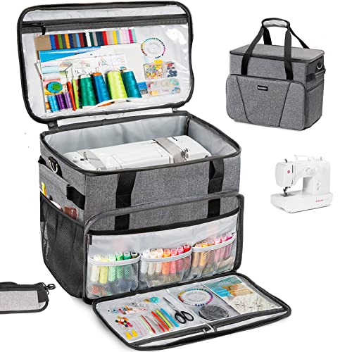 Bagsfy Sewing Machine Case Tote, Travel Case Tote Bag For Sewing Machine, Universal Sewing Box Storage Bag For Brother, Singer, Bernina And Most Standard Size Sewing Machine #TOP18