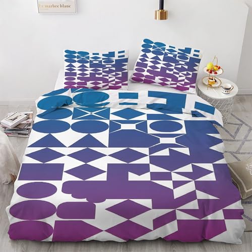 Housse de couette 220x240 microfine douce ensemble literie 3 pièces - 4