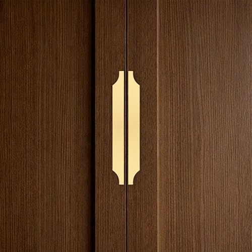 Image of Goldcrest 20cm Handle for Wardrobe & Cabinet /Cupboard Handle /Wardrobe Handle /160mm Hole to Hole (PVD Gold) Pack of 1 - Right Side Handle-| 3 Years Warranty |