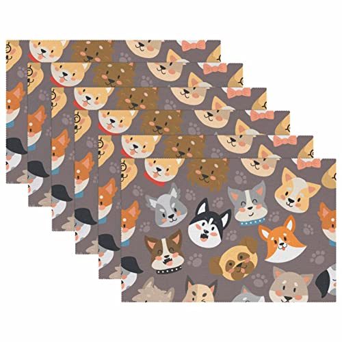 Sets de table animaux souriants pour repas enfant joyeux et propre