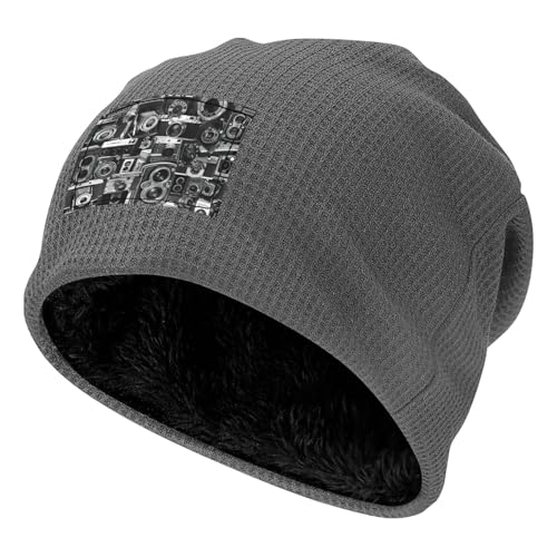 satyuw Retro Cool Camera Collection - Gorro ligero y suave para exteriores, nieve, senderismo, camping, viajes, gris, Talla única