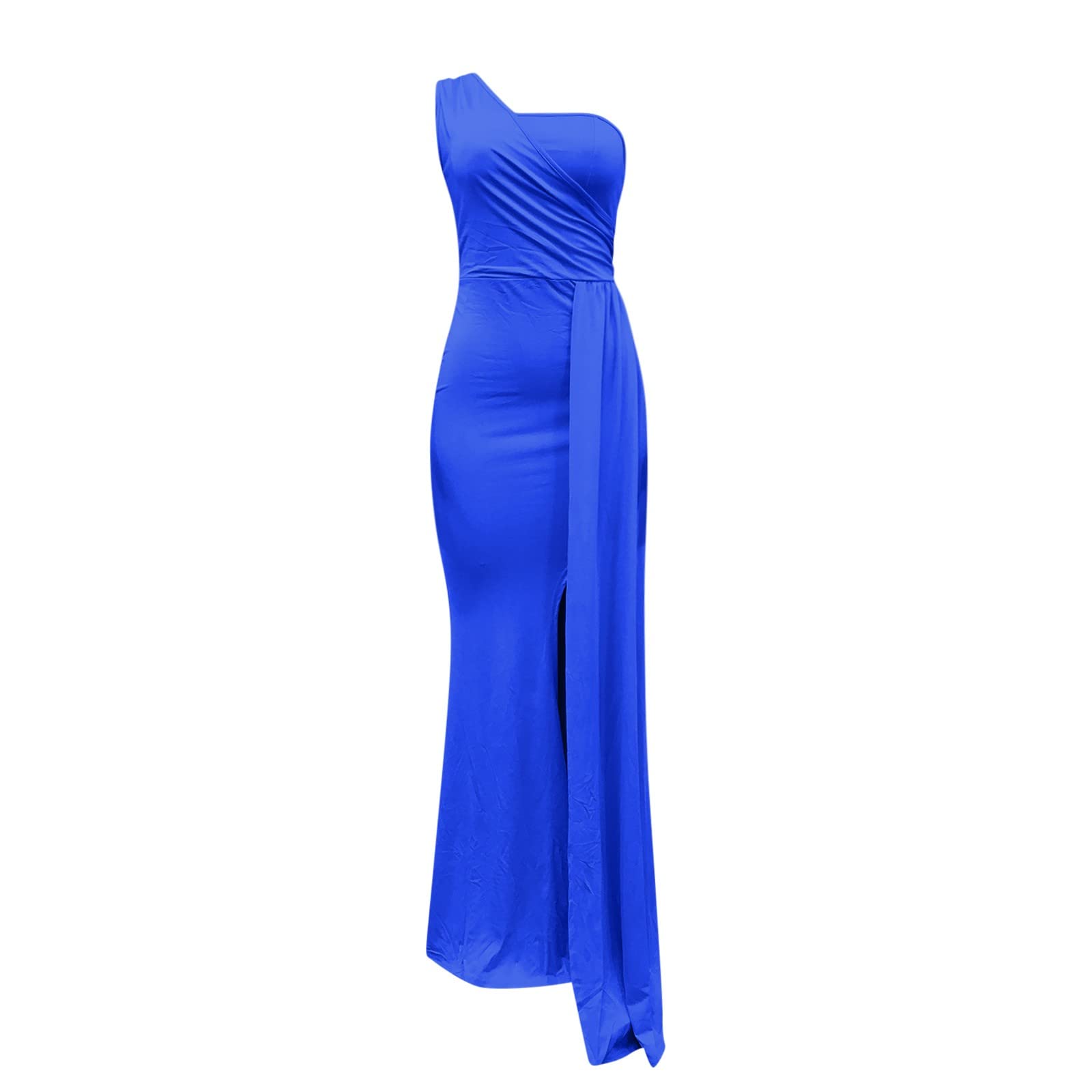 Robe de Soirée Élégante Une Épaule pour Femme Longue et Moulante Idéale pour Les Événements Formels et Galas