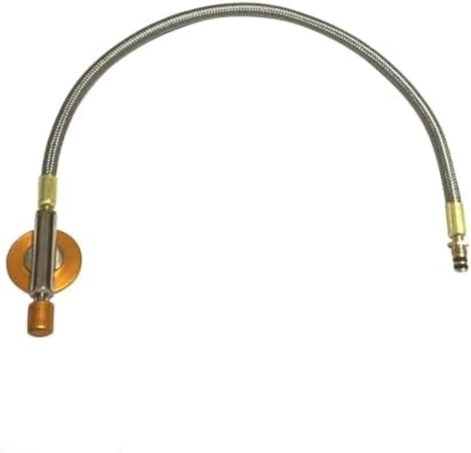 Tubo de conexión de gas Manguera trenzada de acero inoxidable Válvula de estufa 1M Conducto de quemador de camping portátil Fácil instalación, para actividades al aire (100x1 5x1 5cm)