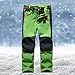 Girls Waterproof Snow Pants Winter Ski Trousers Insulated Softshell Hiking Snowboarding Outdoor Warm Bottoms 2026 Green