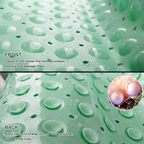 Alfombra de baño antideslizante extra larga TEESHLY que elimina el agua estancada 4