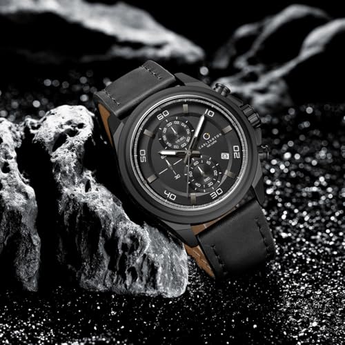 Image of Carlington Nitro Analog Chronograph Men's Premium Leather Strap Wrist Watch | Quartz Movement | Water & Shock Resistant Watch for Men | Casual & Formal Wear - CT 8075