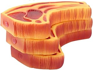 ZoyPet Pet Chew Toy Interactive Dog Food Toy Bite Sandwich 3 Pack Soft Non-Toxic Teeth Cleaning Dog Toys Squeaky for Puppies Small Dogs Cats DT11 Steak