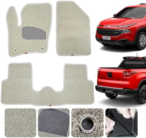 Tapete Automotivo de Capacho Premium, Jogo Completo para Fiat Tor...