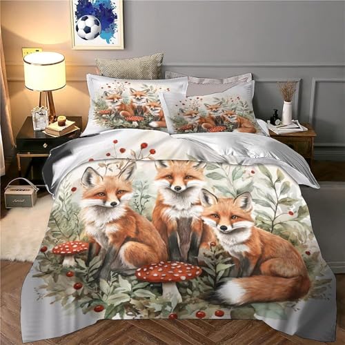 Housse de couette imprimé 3D cerf en microfibre de qualité supérieure super king