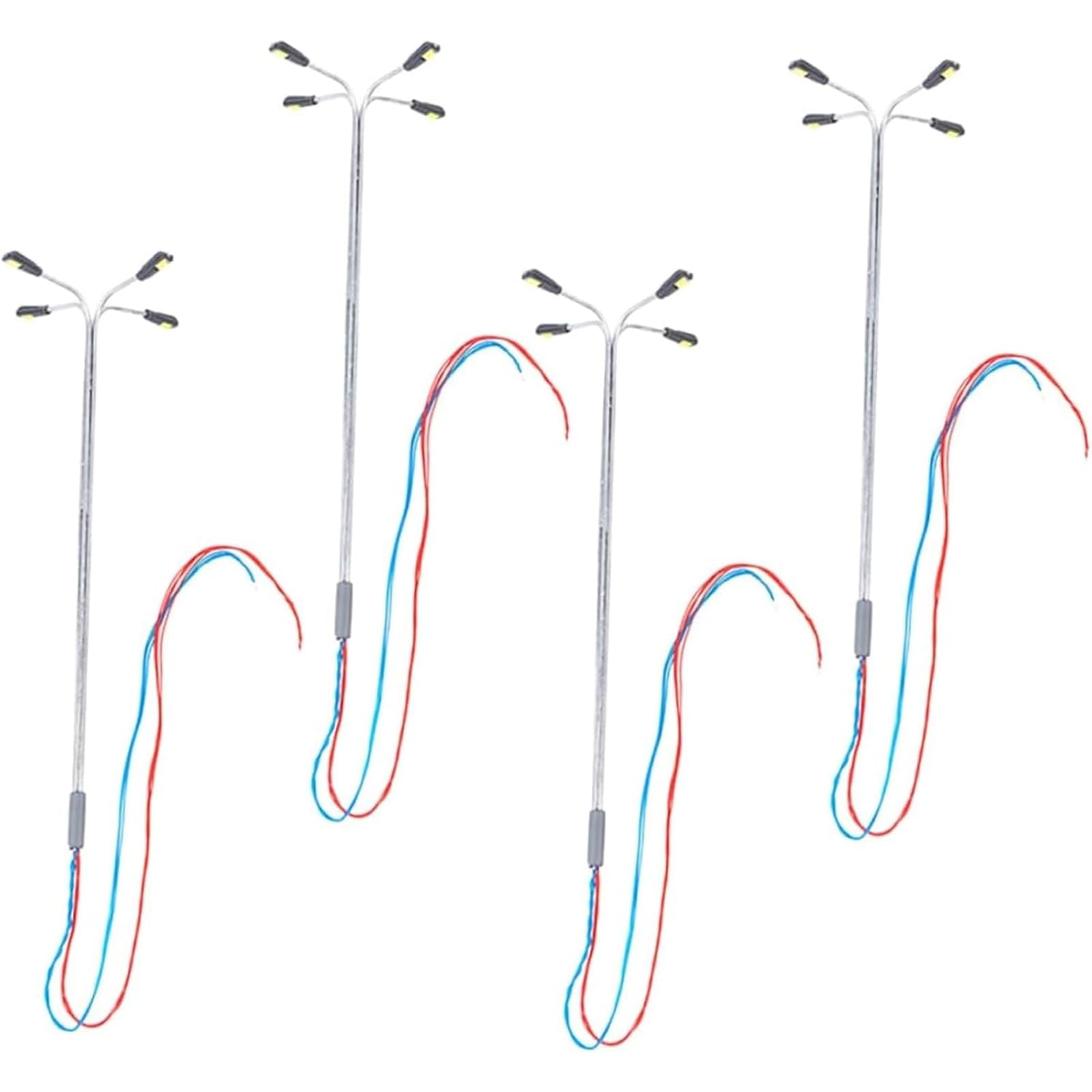 THE WHITE SHOP 4PCS Model Railway Train Lamp Miniature Street Lights Sand Table Yard Lamps Construction Sand Table Supplies Tiny Street Light Props Model Landscaping Decoration