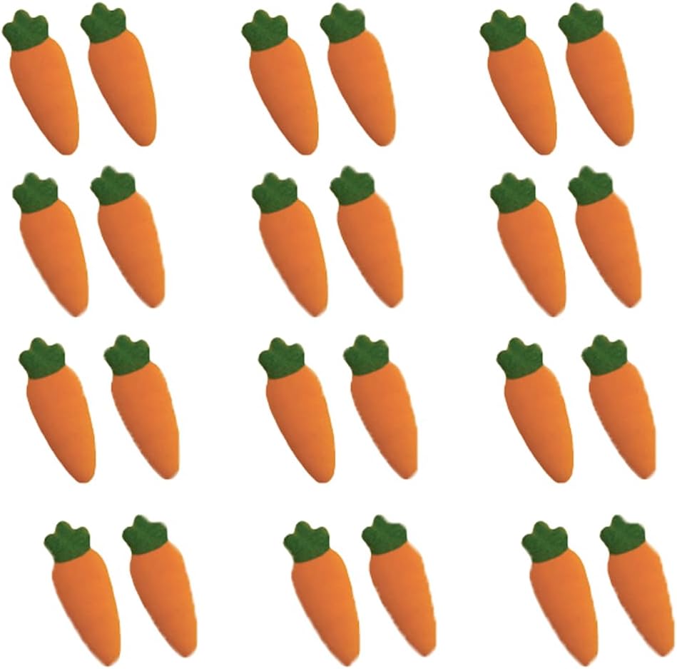 Decopac Dec-Ons Decorations Edible Molded Sugar Cupcake Cake Topper Carrots, 24 Count
