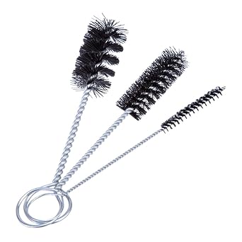 715285 Tube Brush, Black Nylon, Smooth Tip, 0.375" Diameter, 2" Brush Length